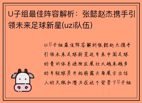 U子组最佳阵容解析：张懿赵杰携手引领未来足球新星(uzi队伍)